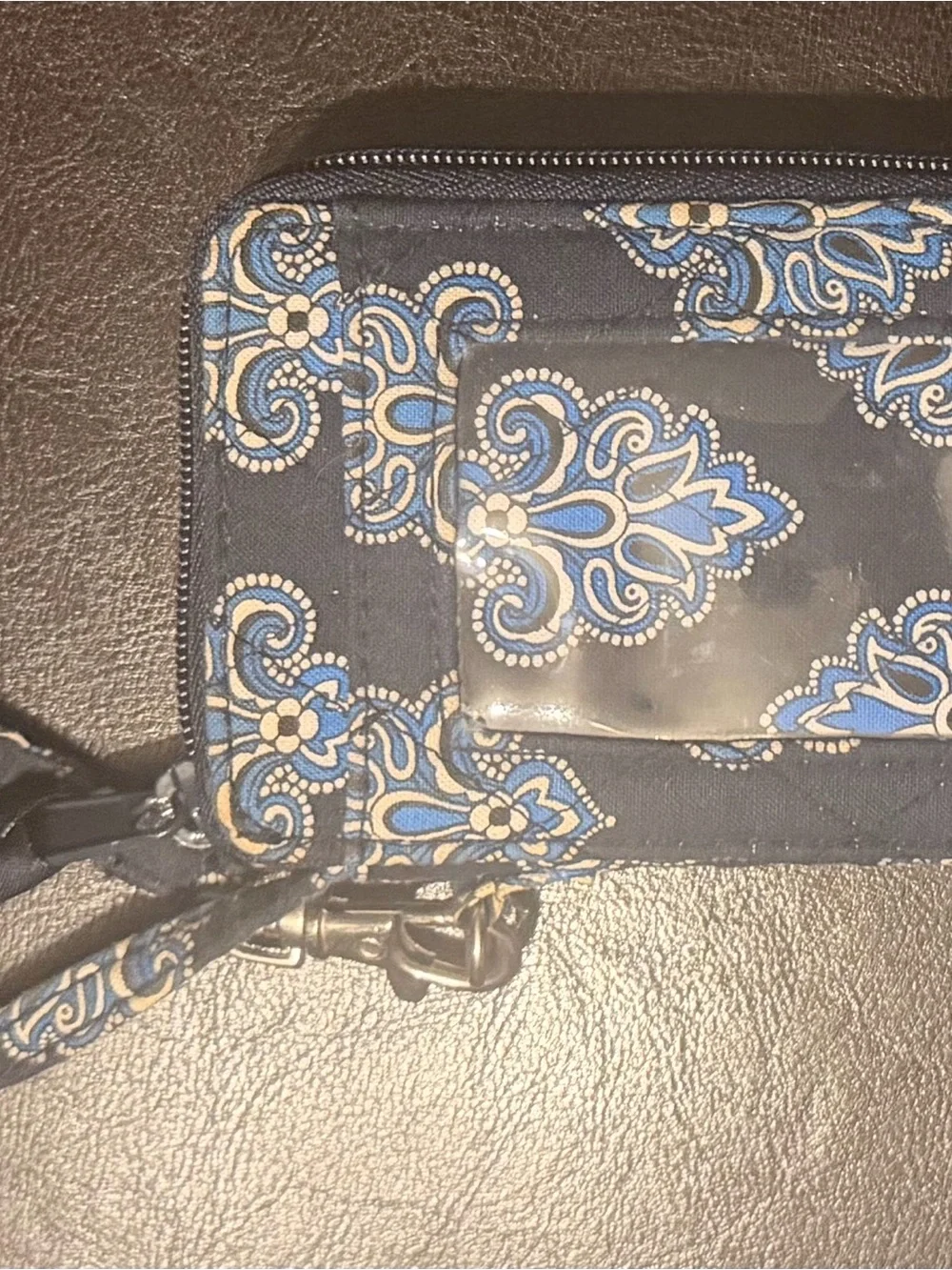 Vera Bradley VTG Blue quilted Calypso drawstring bag bundle